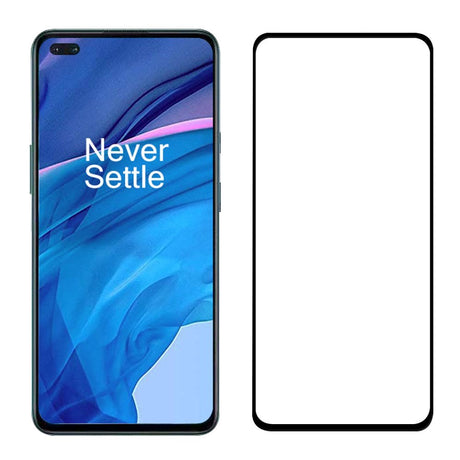 OnePlus North / North 2 (5G) Tempered Glass - Case Friendly - Screen Protection - Black Frame