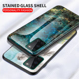 EIDERWOOD OnePlus 8T Hybrid Marble Case with Glass Back - Blue