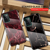 EIDERWOOD OnePlus 8T Hybrid Marble Case with Glass Back - Red
