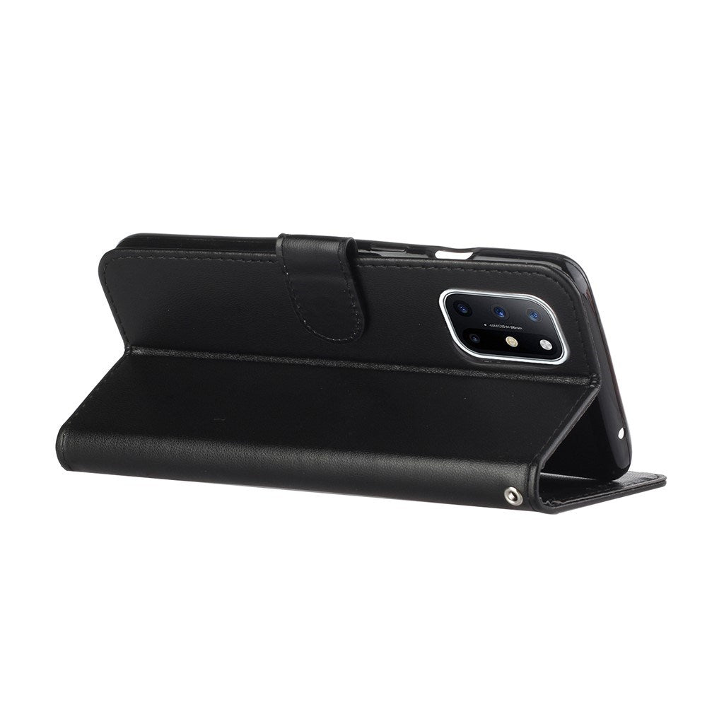 EIDERWOOD OnePlus 8T Faux Leather Case with Strap & Card Holder - Black