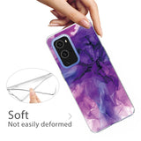 EIDERWOOD OnePlus 9 Pro Flexible Plastic Case with Marble Design - Purple