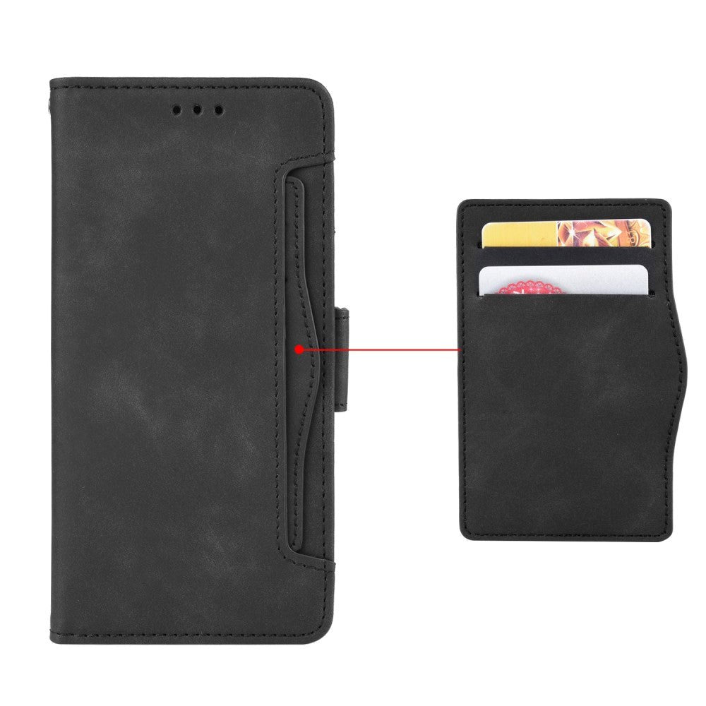 OnePlus 9 Pro Leather Case w. External Card Holder - Black