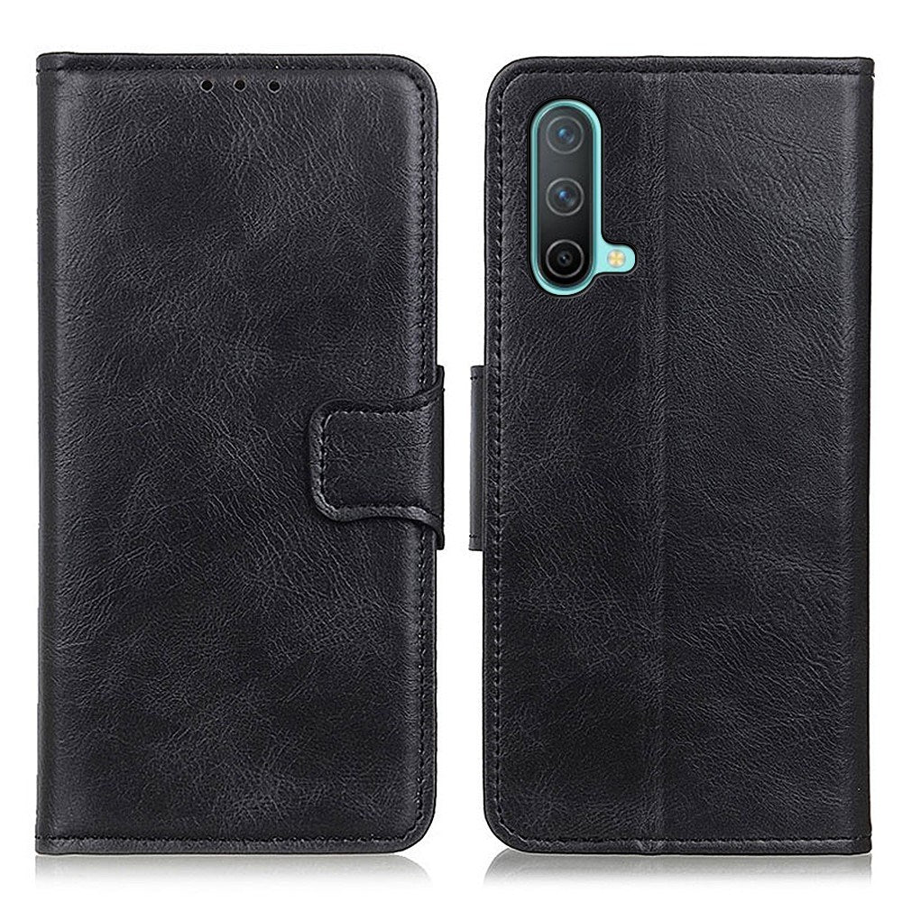 EIDERWOOD OnePlus Nord CE (5G) Faux Leather Flip Case with Wallet & Stand Function - Black