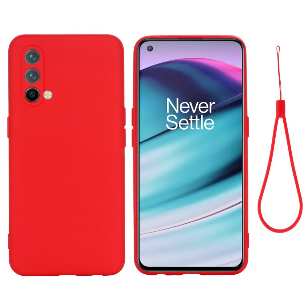 EIDERWOOD OnePlus Nord CE (5G) Liquid Silicone Case w. Strap - Red