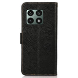 OnePlus 10 Pro KHAZNEH Genuine Leather Flip Case - Black