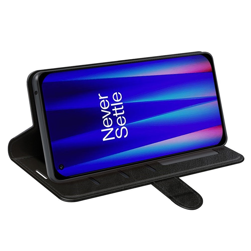 EIDERWOOD OnePlus Nord CE 2 (5G) Faux Leather Flip Case with Cardholder & Stand Function - Black