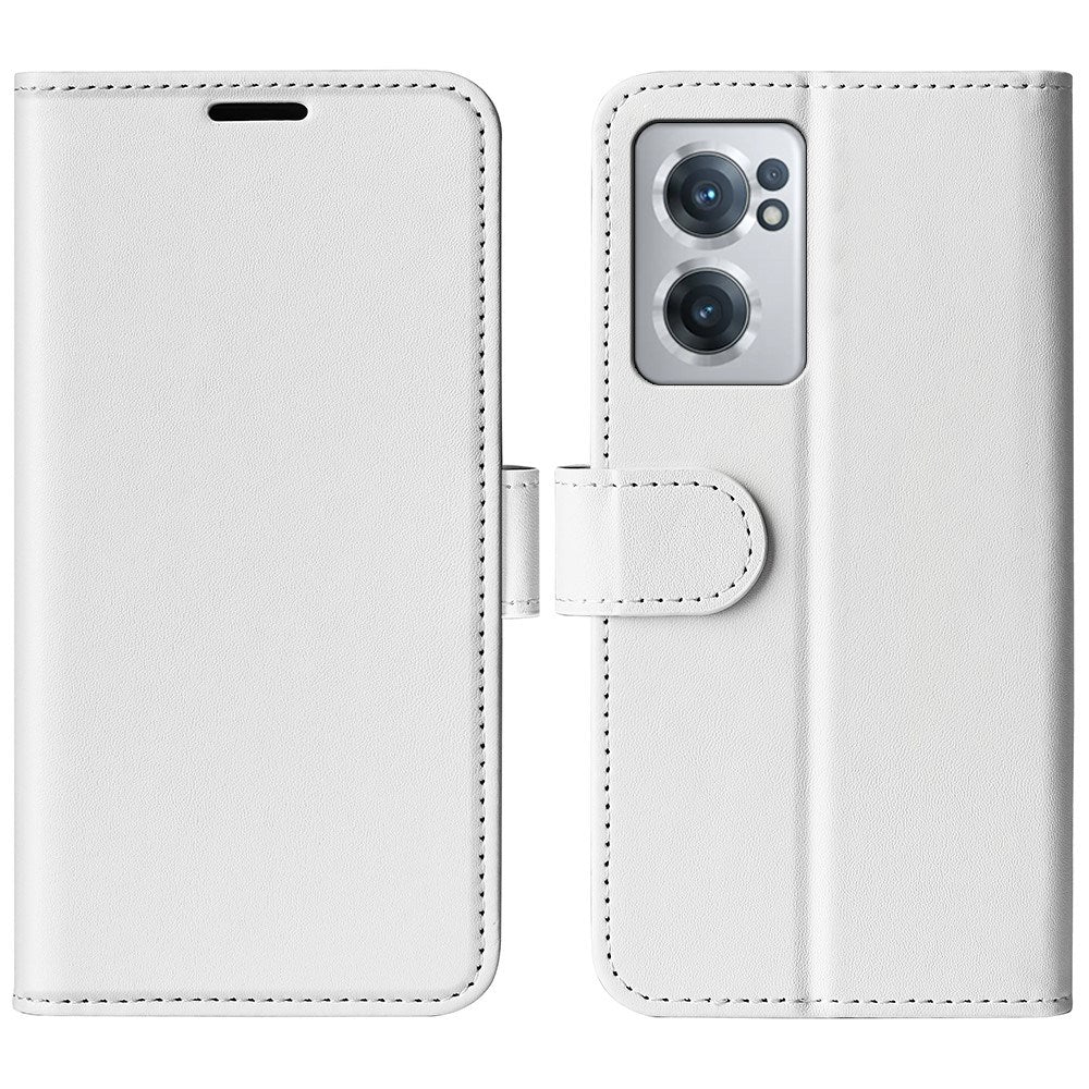 EIDERWOOD OnePlus Nord CE 2 (5G) Faux Leather Flip Case with Cardholder & Stand Function - White