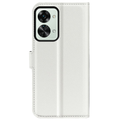 EIDERWOOD OnePlus Nord 2T (5G) Faux Leather Flip Case with Cardholder & Stand Function - White