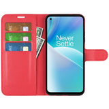 EIDERWOOD OnePlus Nord 2T (5G) Faux Leather Flip Case with Cardholder & Stand Function - Red
