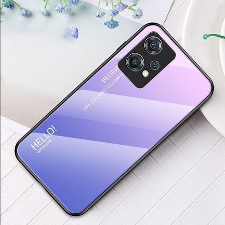 OnePlus Nord CE 2 Lite (5G) Case with Glass Back - Hello - Purple