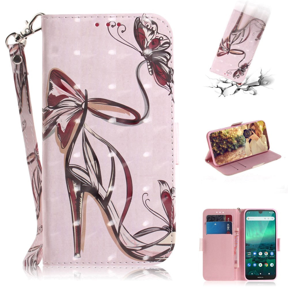 Nokia 1.3 Light Spot Leather Flip Case - High Heel Sandal