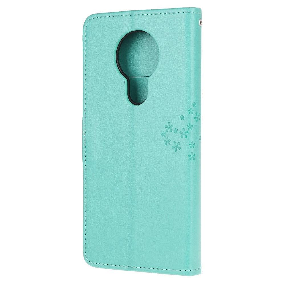 Nokia 5.3 Leather Wallet Case - Owls in Wood Green