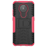 Nokia 5.3 Cool Tyre Tough Case w. Stand - Black / Pink