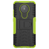 Nokia 5.3 Cool Tyre Tough Case w. Stand - Black / Green