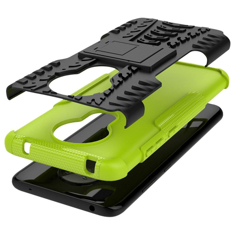 Nokia 5.3 Cool Tyre Tough Case w. Stand - Black / Green