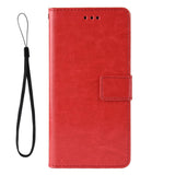 Nokia 8.3 (5G) Blank Neutral Leather Wallet Case & Stand - Red