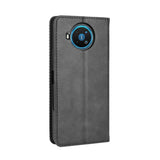 Nokia 8.3 (5G) Neutral Chequered Pattern Leather Wallet Case - Black