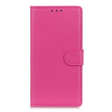 Nokia 2.4 Litchi Leather Wallet Case - Pink