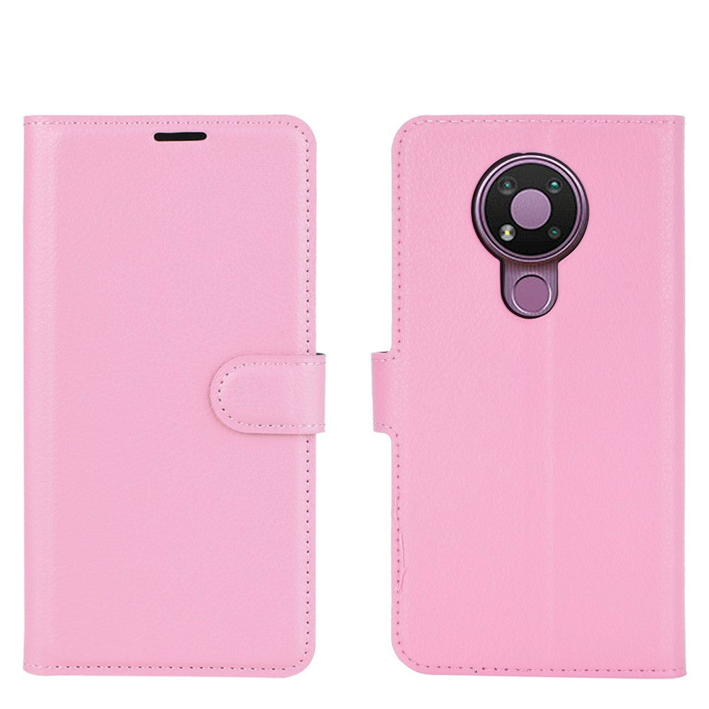 Nokia 3.4 Classic Leather Wallet Case - Pink