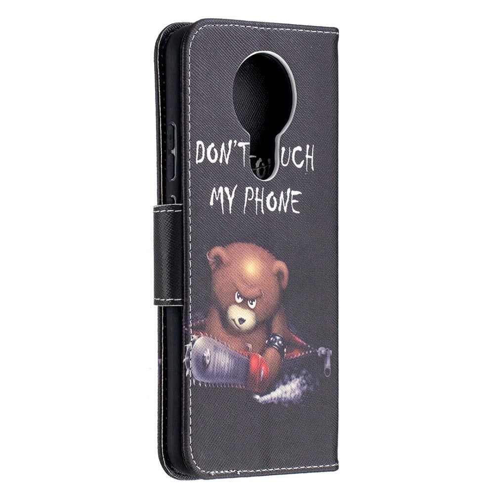 Nokia 3.4 Leather Wallet Case - Evil Teddy