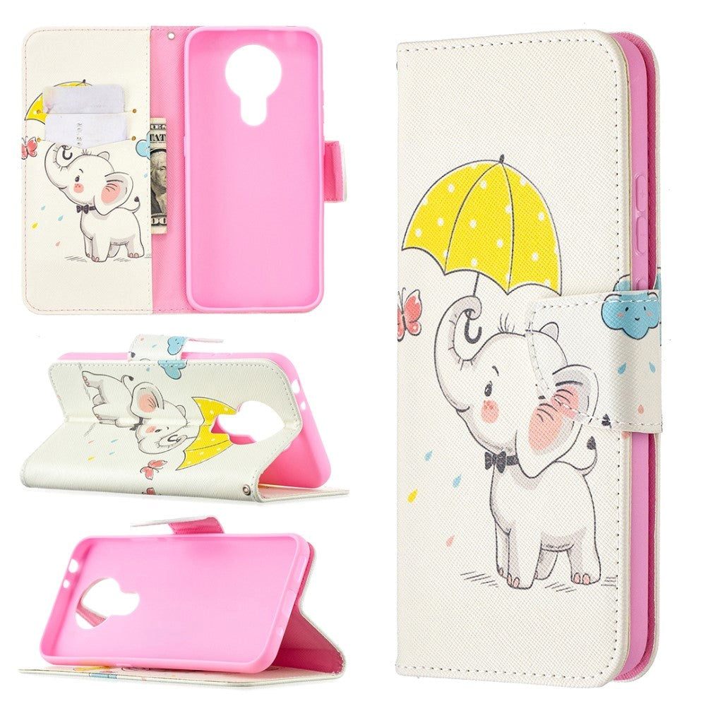 Nokia 3.4 Wallet Case - Elephant with Umbrella