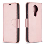 Nokia 3.4 Leather Flip Case w. Litchi Texture - Rose Gold