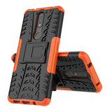 Nokia 2.4 Hybrid Tough Case w. Kickstand - Black / Orange