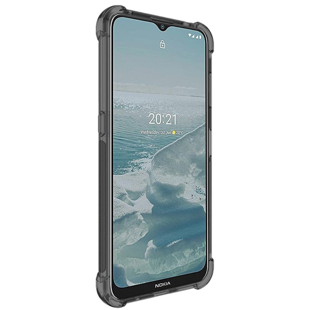 Nokia G10 / G20 IMAK Shock Resistant Case w. Protective film - Transparent / Black