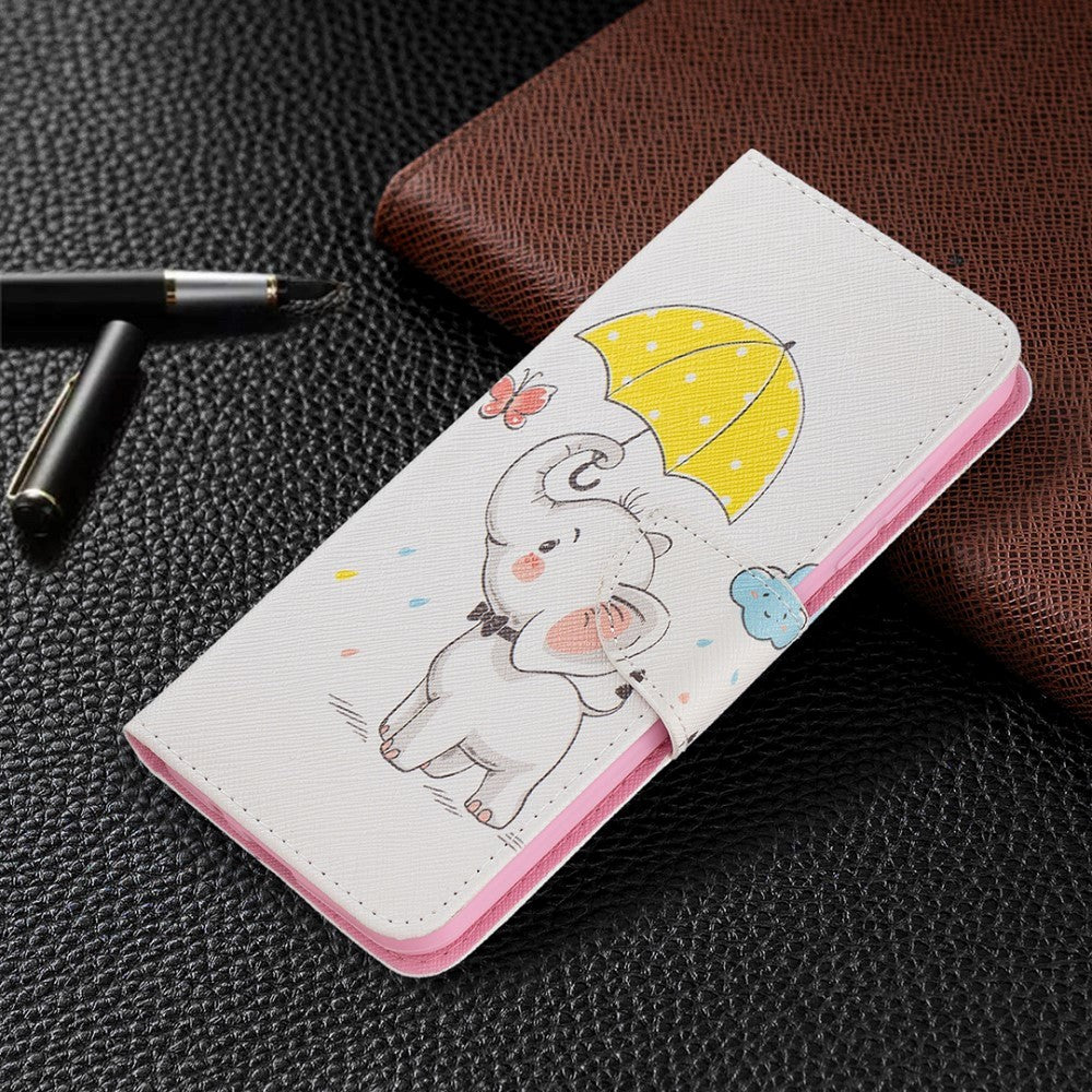 Nokia 1.4 Leather Wallet Case - Elephant with Umbrella