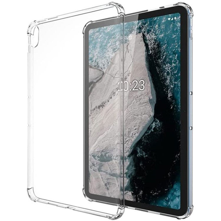 EIDERWOOD Nokia T20 Flexible Plastic Case with Shock-Absorbing Corners - Transparent