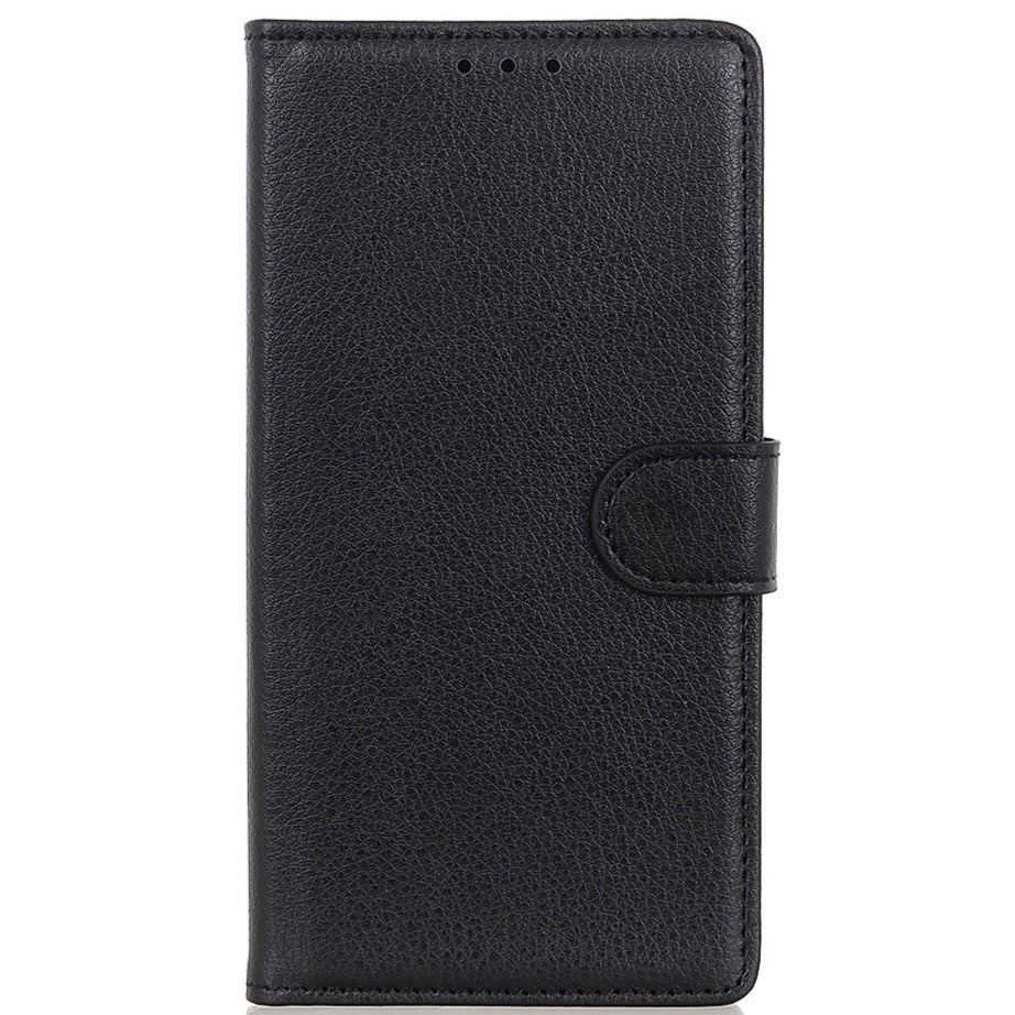 Nokia G21 / G11 Litchi Leather Wallet Case - Black