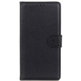 Nokia G21 / G11 Litchi Leather Wallet Case - Black