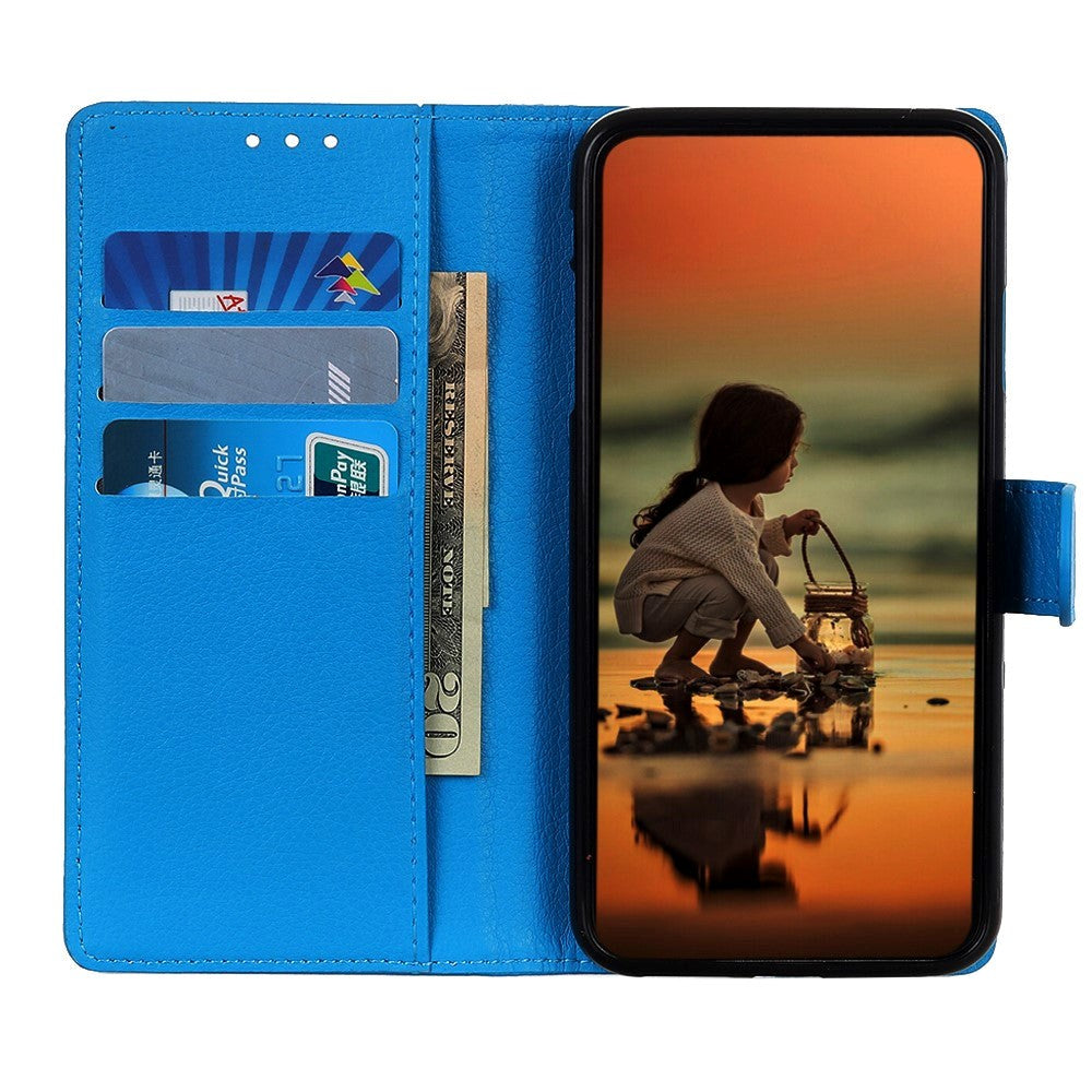 Nokia G21 / G11 Litchi Leather Wallet Case - Blue