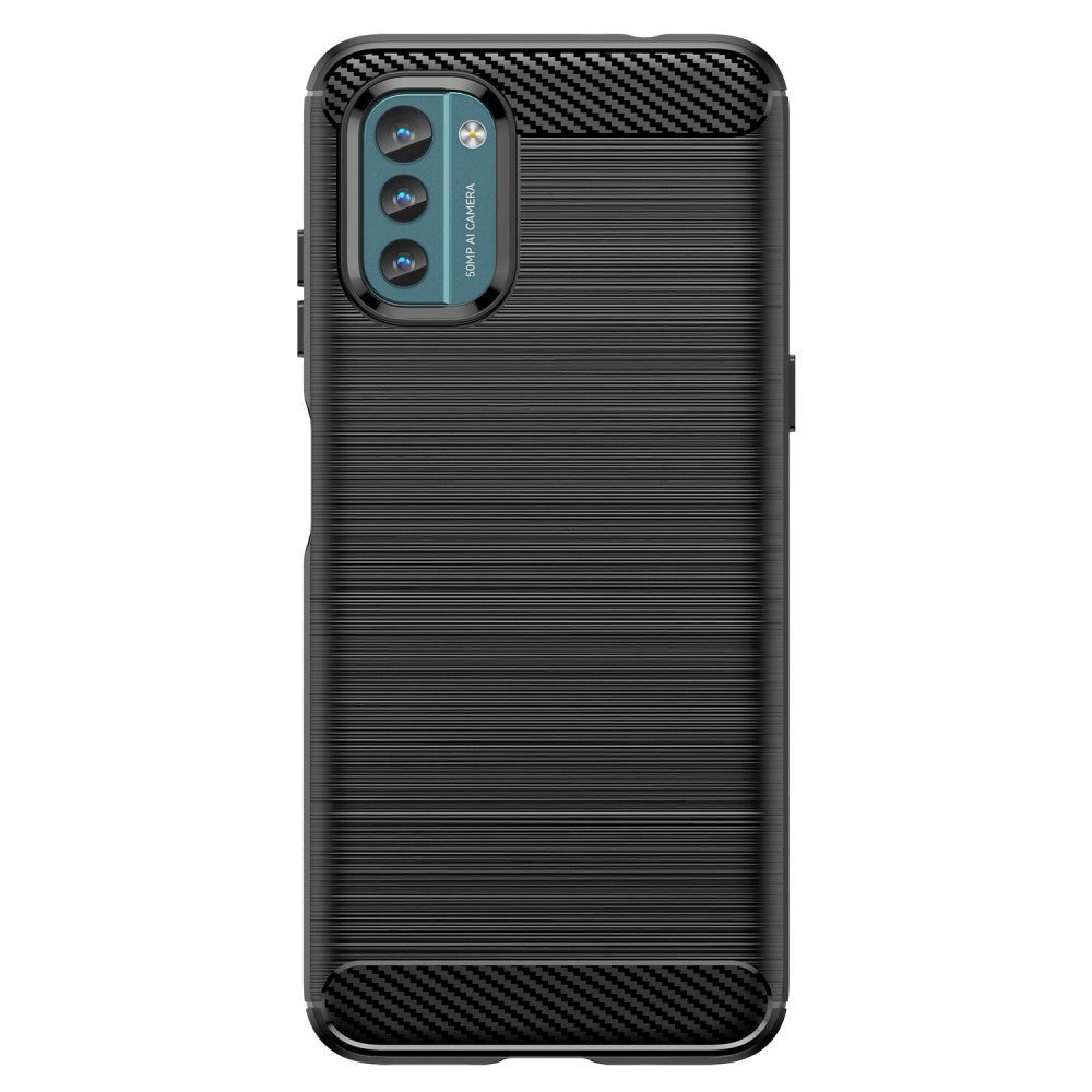 Nokia G21 / G11 Carbon Fiber Flexible Plastic Case - Black