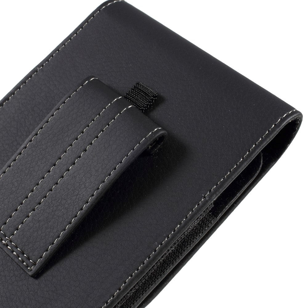 Universal Oxford Cloth Leather Belt Case For Phone - XXL - Black - (Max. Phone: 160 x 80 x 16 mm)