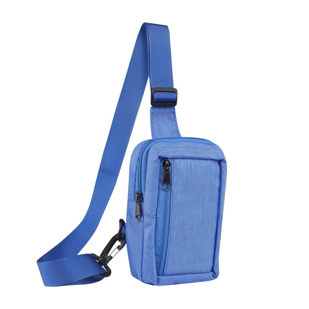 Shoulder Bag w. 2 Compartments (200 x 130 mm) - Blue