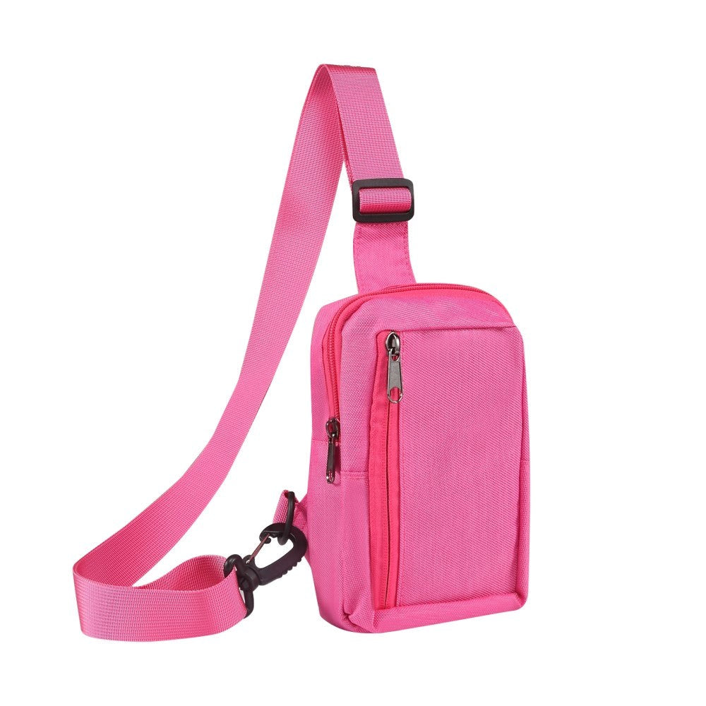 Shoulder Bag w. 2 Compartments (200 x 130 mm) - Pink