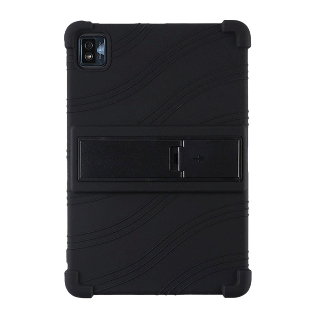 TCL Tab 10S Silicone Case w. Kickstand - Black