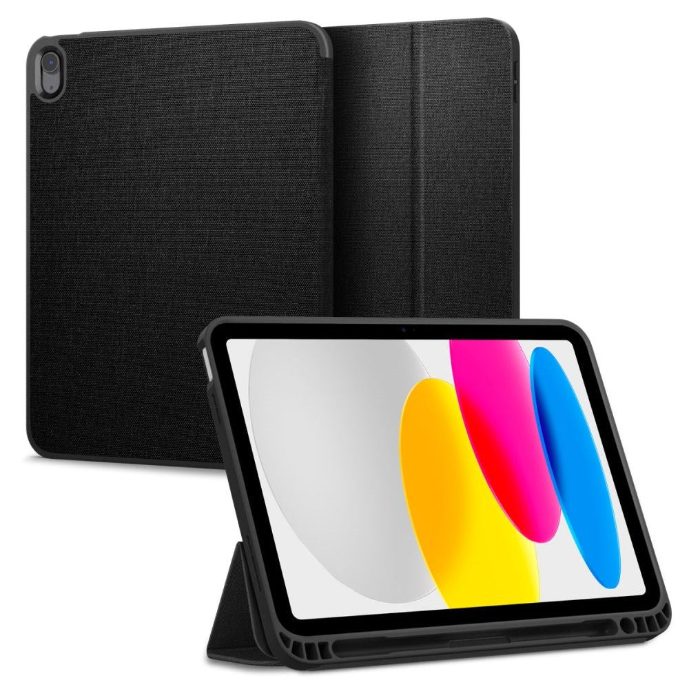 iPad 10.9" (2024/2022) Spigen Urban Fit Fabric Case w. Pen Holder - Black