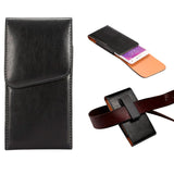 Universal Leather Belt Case V2 Black (Max. Phone: 151 x 80 x 15 mm)