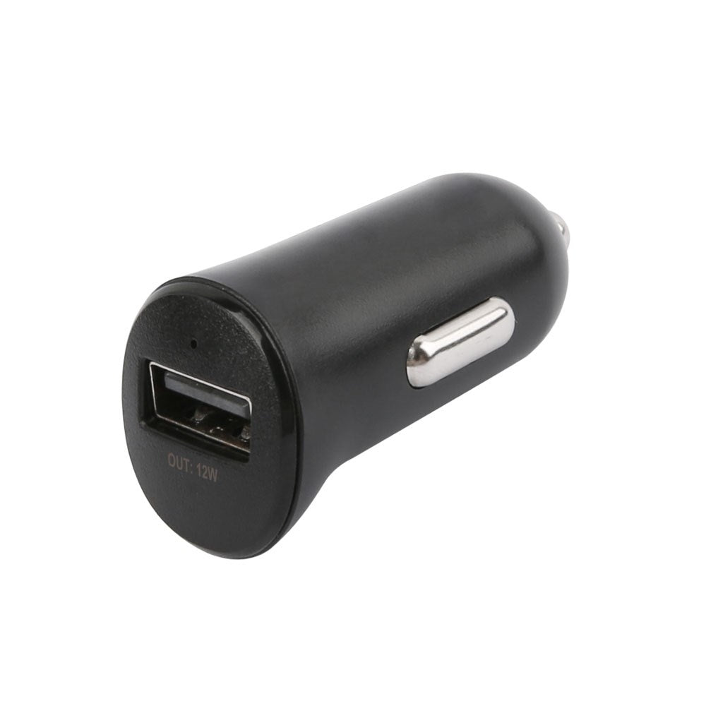 Essentials 12W Car Charger with USB-A to Lightning Cable - 1m - Black