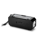 Denver Wireless Bluetooth Speaker with FM Radio & Flashlight - Solar Powered - Black