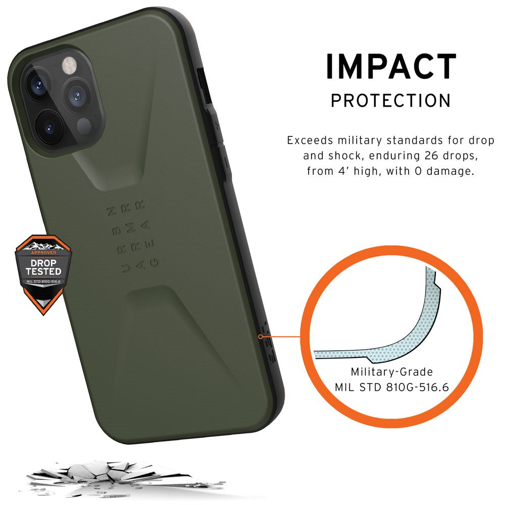 iPhone 12 Pro Max UAG CIVILIAN Series Case - Olive