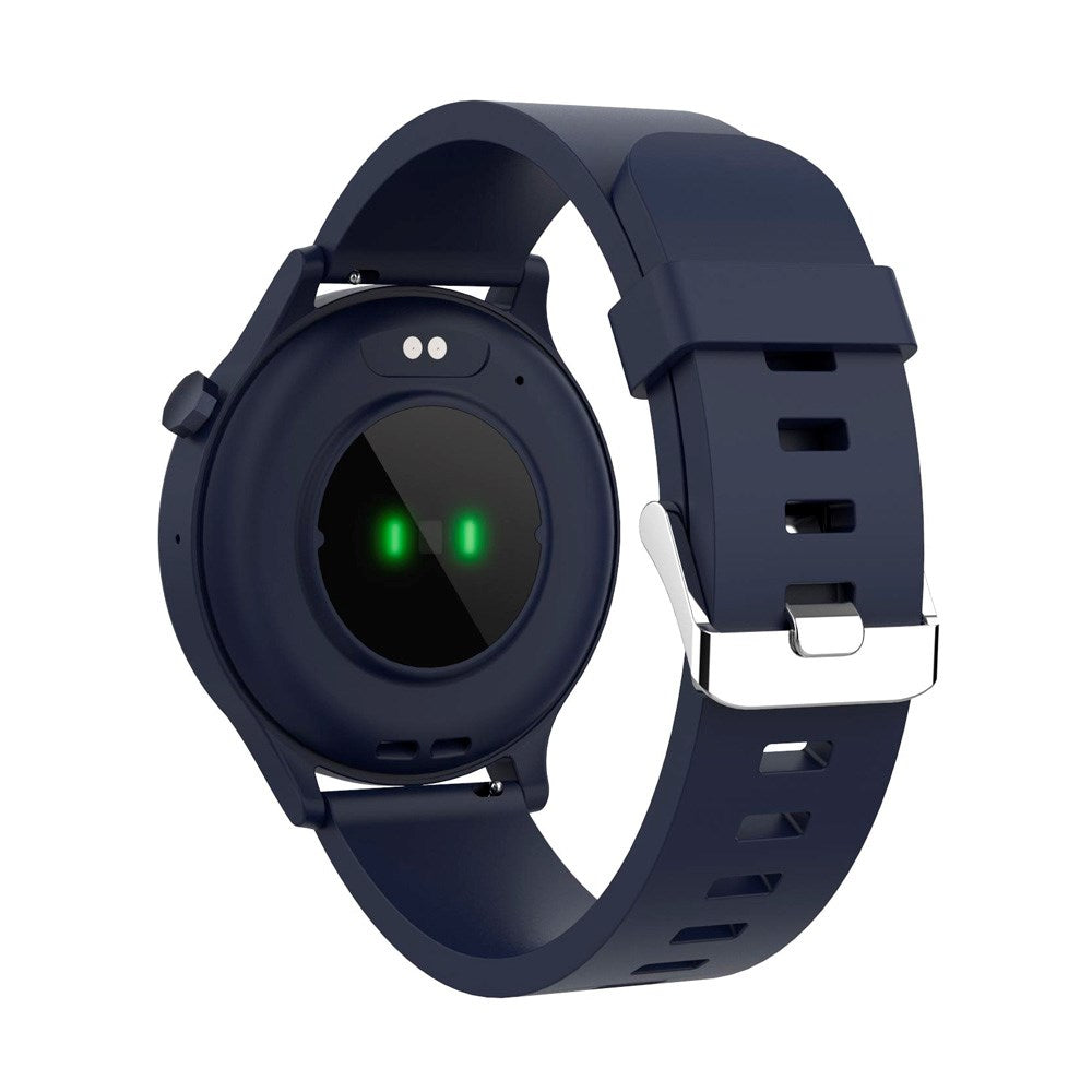 Denver SWC-338 Bluetooth Smartwatch with Built-in Health Tracking & Voice Control - Dark Blue