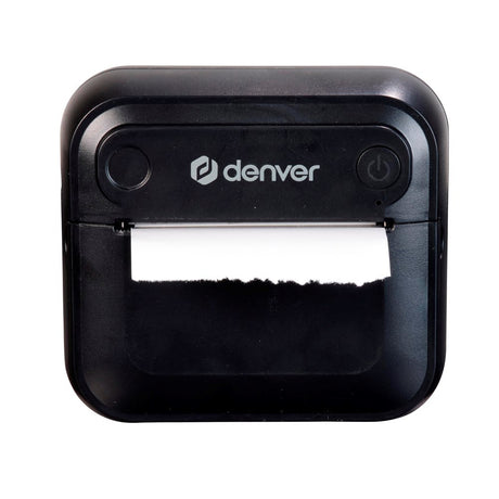 Denver MBP-32B Bluetooth Thermal Printer - incl. 1 x Roll of Printer Paper 1 x Roll of Sticker Paper - Black