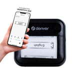 Denver MBP-32B Bluetooth Thermal Printer - incl. 1 x Roll of Printer Paper 1 x Roll of Sticker Paper - Black