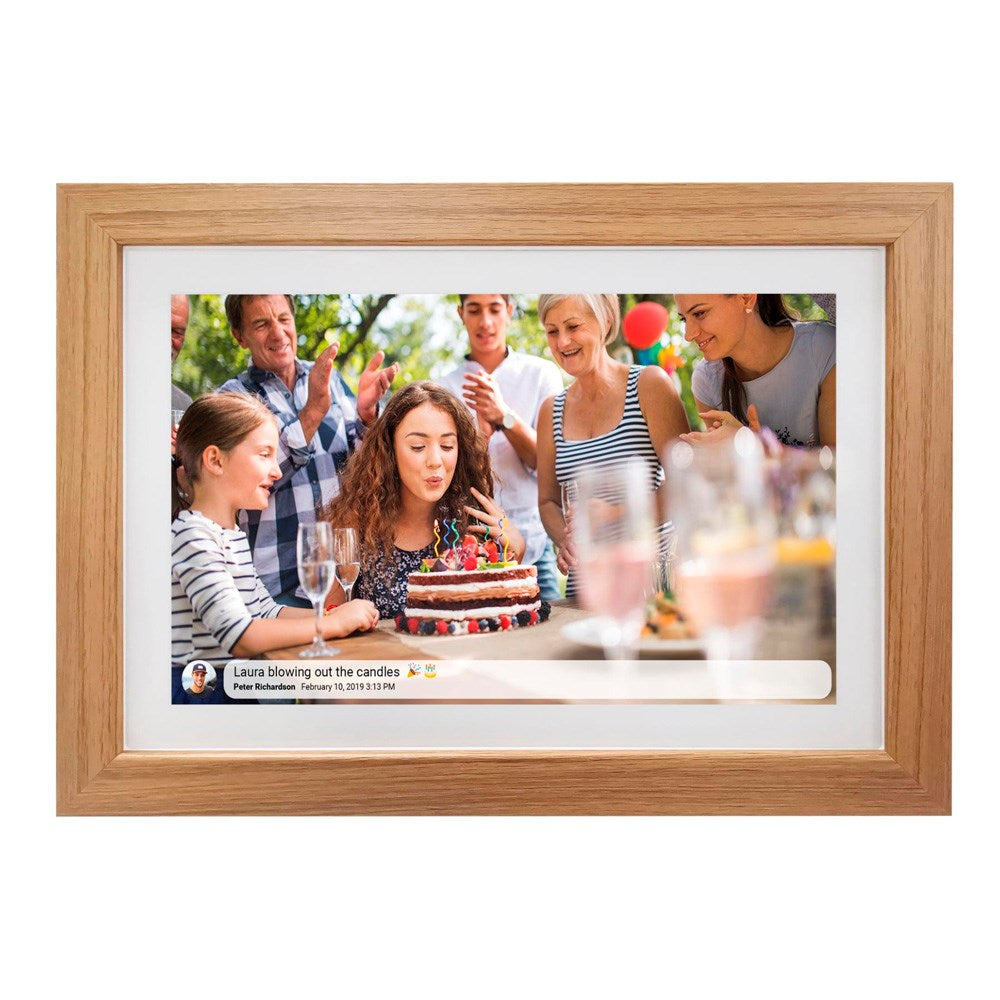 Denver Digital Frameo WiFi Photo Frame 10.1" - Brown Wood