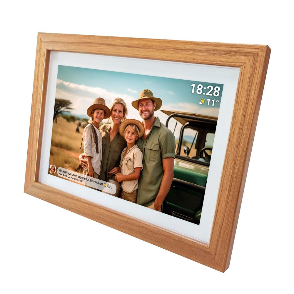 Denver Digital Frameo WiFi Photo Frame 10.1" - Brown Wood