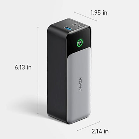 Anker 737 GaN Gen.2 Powerbank 24,000 mAh 18W 2x PD USB-C & 1x USB-A - Black