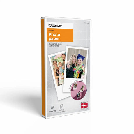 Denver PBP-60 Photo Paper for MCP-6010 Bluetooth Printer - 20 pcs - White